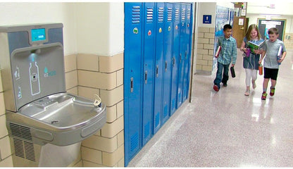 Elkay LZS8WSLP Enhanced ezH2O Bottle Filling Station & Single ADA Cooler Filtered Refrigerated Light Gray