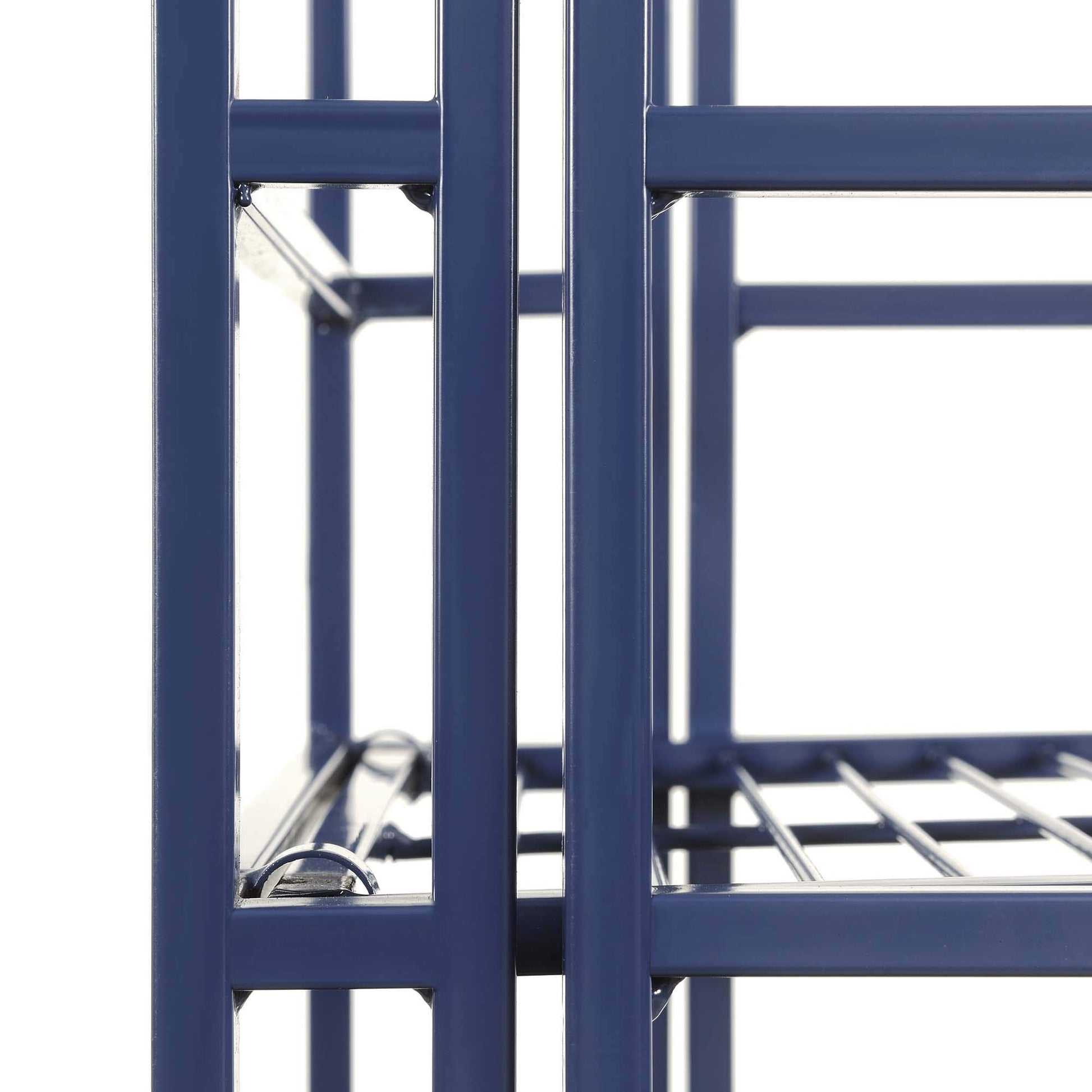 Convenience Concepts Xtra Storage Shelves - 2 Tier Folding Metal Organizer Shelf for Office