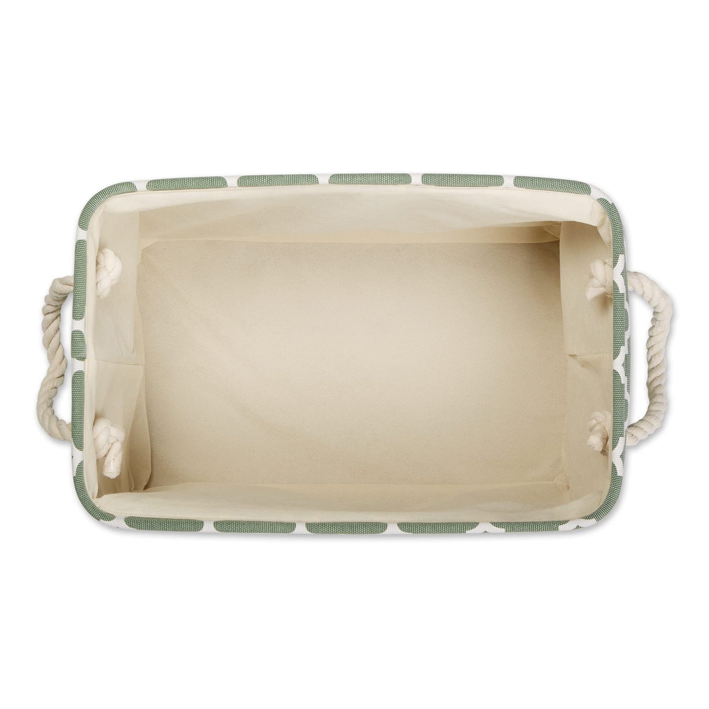 DII Polyester Container with Handles, Lattice Storage Bin, Medium, Artichoke