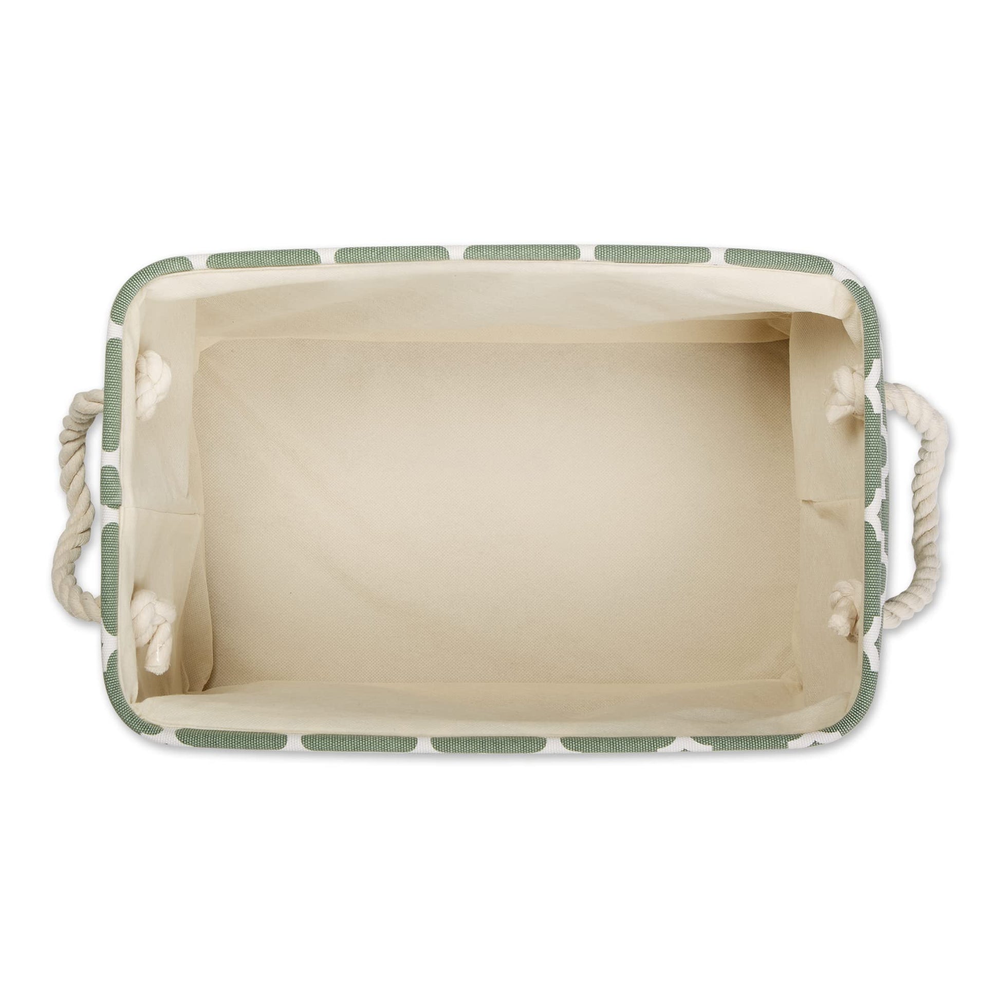 DII Polyester Container with Handles, Lattice Storage Bin, Medium, Artichoke