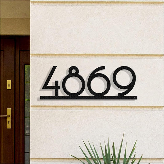 Personalized Metal House Number Sign for Outside Modern, Custom Large Outdoor Street Number Sign Address Number Plaque, Wall Art Decor Unique Handmade Housewarming Gift New Home Gift