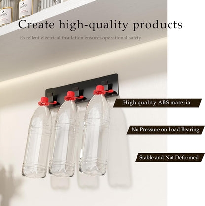 Cup Holder, 2 Pack Wine Glass Holder，No Drilling Installation Wine Glass Holder Wall Mounted for Dining Room, Kitchen and Bar Daily Use (Classic Black)