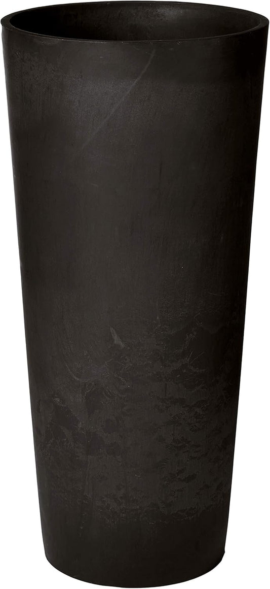 PSW S32BK Contempo Tall Round Planter, 13 by 13 by 28-Inch, Black