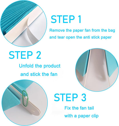 BARTHEW Blue Hanging Paper Fans,Blueaccessories Paper Decorations for Party,Blue Harmony Classroom Decorations,Party Decorations for Boys 16in Hanging Paper Fans 30 Color DIY Set (Sky Blue)