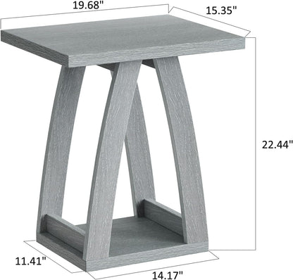 End Table, Side Table, Nightstand, Sofa Side Table with Shelf, Modern End Table for Living Room, Bedroom