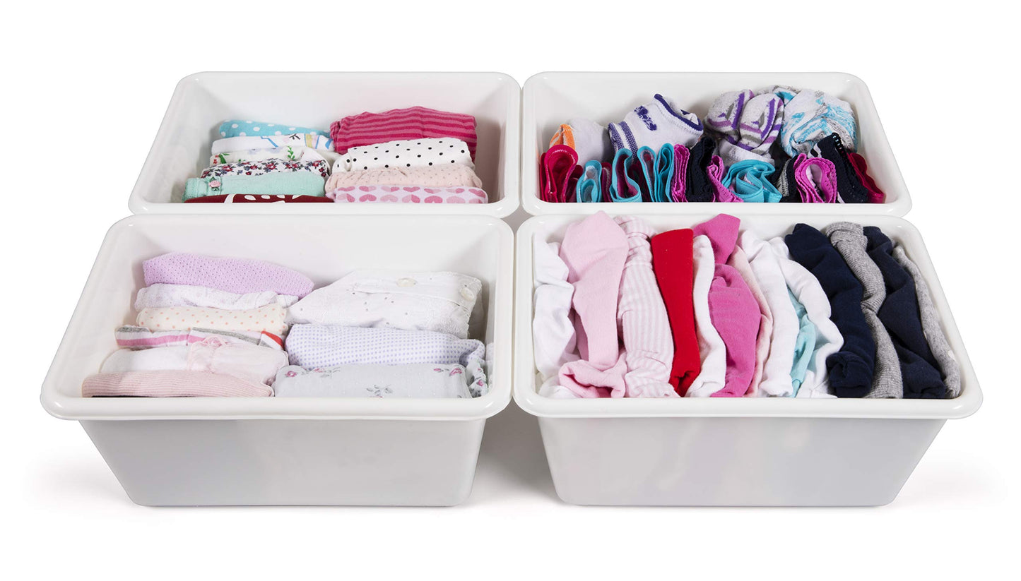 Humble Crew Plastic Storage Bins for Kids, Small Removable Toy Organizer