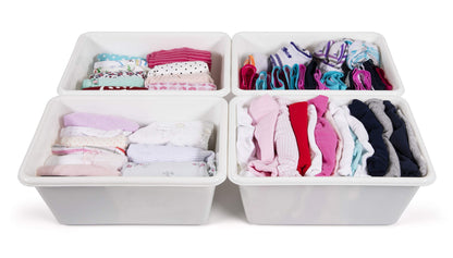 Humble Crew Plastic Storage Bins for Kids, Small Removable Toy Organizer