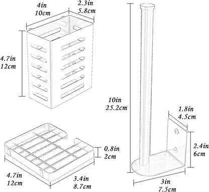 PUSDON Metal Wall Hanging Basket 2 Packs DIY Suitable for Multiple Scenes - Large White Netting Set