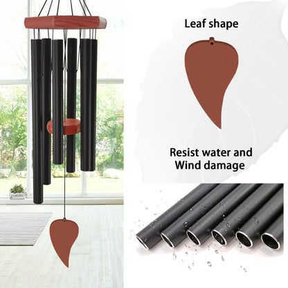 Wind Chimes for Outside, Memorial Wind Chimes with 6 Long Metal Tubes, Sympathy Wind Chime with Sound, Perfect for Garden, Patio and Yard