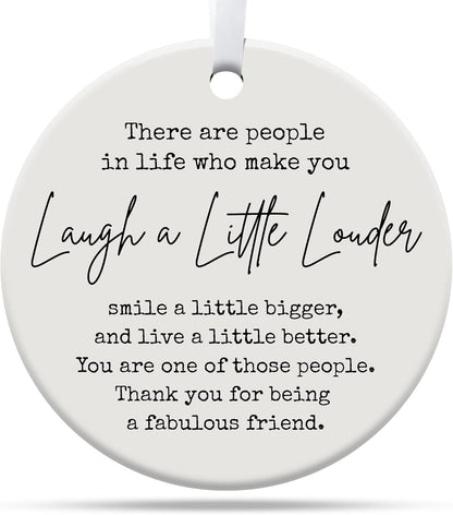 Friendship Gifts for Women, Best Friend, Funny, Work Besties, Sister, Friend Ornaments for Women, Ceramic Christmas Ornaments