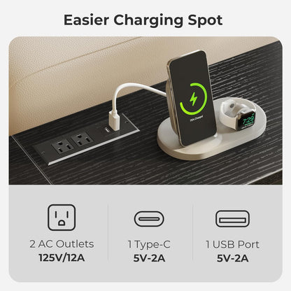 SUPERJARE 70 Inch Console Table with Outlets and USB-C Port, Extra Long Behind Couch Sofa Table with X-Shaped Design, Narrow for Entryway, Living Room, Metal Frame, Wooden Top, Black