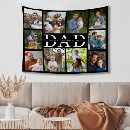 Custom Tapestry For Wall Bedroom Custom Backdrop Personalized Image Text Photo Customized Funny Tapestry Banners And Signs Dad's Day Horizontal Tapestrys