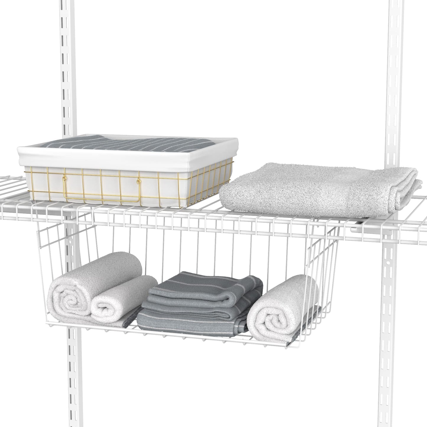ClosetMaid Wire Hanging Shelf Basket for Storage, Organization in Closet or Pantry, No Assembly or