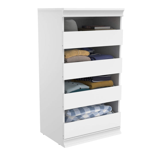 ClosetMaid Modular Storage Unit with 4 Drawers, Wood Closet Organizer, Stacking, Full Backer