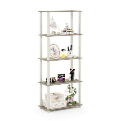 Furinno Turn-N-Tube 5-Tier Multipurpose Shelf / Display Rack / Storage Shelf / Bookshelf, Square