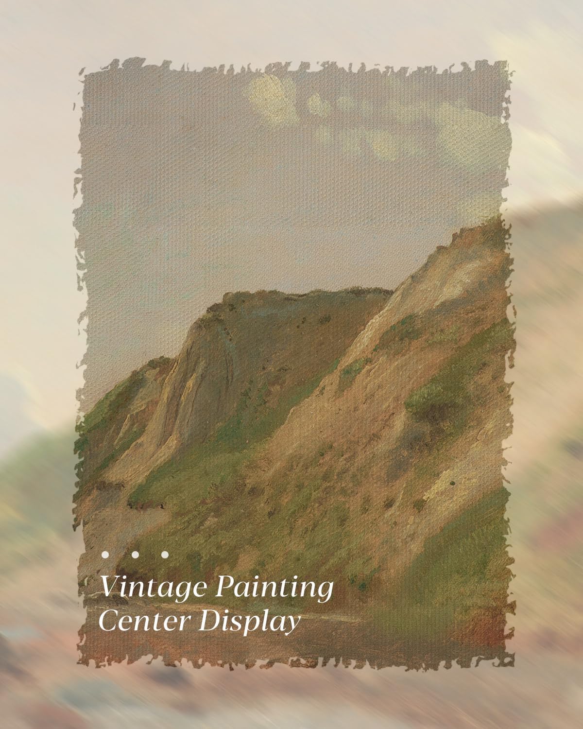 HUARCEY Gold Framed Vintage Wall Art for Living Room Canvas Coastal Wall Pictures Classic Landscape Painting Shelf Decor Natural Aesthetic Room Decoration Elegant Artwork Print for Bathroom, Bedroom