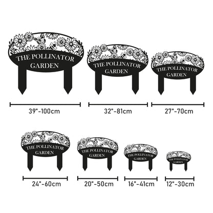 Custom Metal Garden Sign, Flower Sign with Stakes, Personalized Garden Decor for Outside, Garden Family Name Sign, Outdoor Steel Yard Sign, Large Patio Garden Sign Art, Housewarming Gift