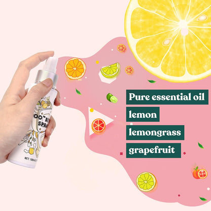 Clean-n-Fresh Toilet Spray, 6.8 Fl.oz Poo Spray | Up to 400+ Uses, 100% Natural Plant Essential Oil Citrus Scent, Bathroom Deodorizer