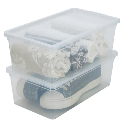 Simplify Storage Bins with Lids | Dimensions: 13.23"x 7.5"x 4.5" |6 Pack| Stackable | Nestable Bins