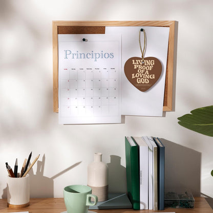 Christian Ornaments, Living Proof of a Loving God Scripture Religious Ceramic Ornament Heart Keepsake Decorations, Christian Gifts for Women Teen Girls