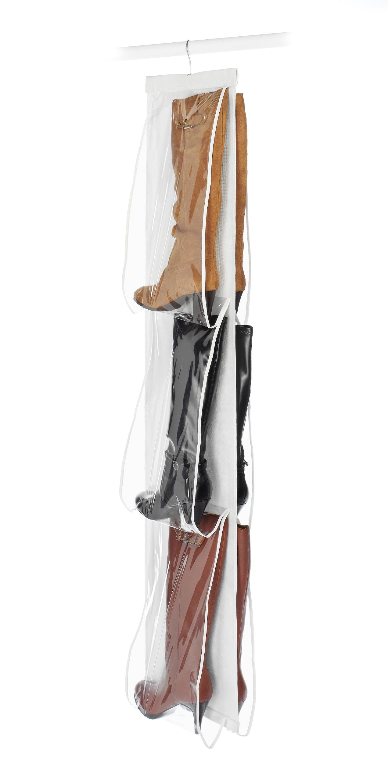 Whitmor Over The Door Shoe Shelves - 26 Sections - Crosshatch Gray & Hanging Boot File - Hanging