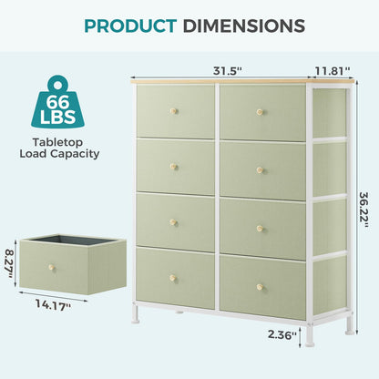 OLIXIS 8 Drawer Storage Dresser for Bedroom, Closet Organizers Units