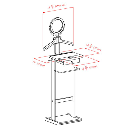 Winsome Wood Valet Stand With Wood Base, Dark Espresso (92155)