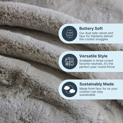 Nuzzie SnuggleLuxe Blanket - Earl Grey (60"x80")