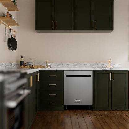 Empava 24 Inch Built-in Dishwasher, Stainless Steel Tub 15 Place Settings, 8 Wash Cycles, Top Control, Auto Door Dry, 49 dB Ultra Quiet, Energy Star & UL Certified