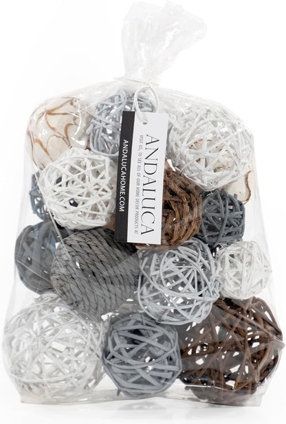 ANDALUCA Decorative Balls Vase Filler Bag with Orbs, Balls (Grey)