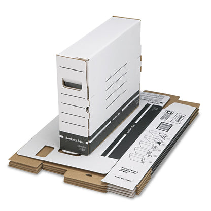 Bankers Box 12-Pack X-Ray File Storage Boxes, Secure Tab-Lock Closure
