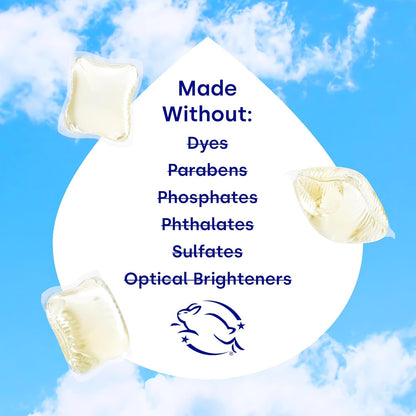 Dropps Odor & Stain Biobased Power Laundry Detergent Pods, Orange Blossom (64 Pods) - HE Compatible Laundry Pods for Fresh Clothes – Laundry Soap Supplies & Recyclable Paperboard Packaging