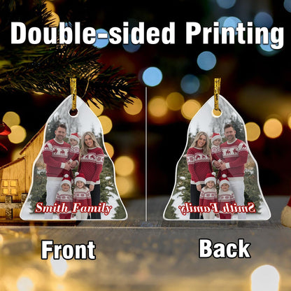 Personalized Crystal Hanging Ornaments, Christmas Tree Family Photo Decor, Custom Ornaments for Mom/Dad, Decorative Hanging Glass Pendant, Design Family Picture, Gifts for Christmas