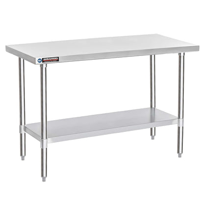 DuraSteel 30x60 Stainless Steel Work Table - NSF Commercial Prep Metal Table - Outdoor Pizza Oven Stand w/Under Shelf - Kitchen Island Laundry Utility Garage Microwave Stand Large Rolling Storage Cart