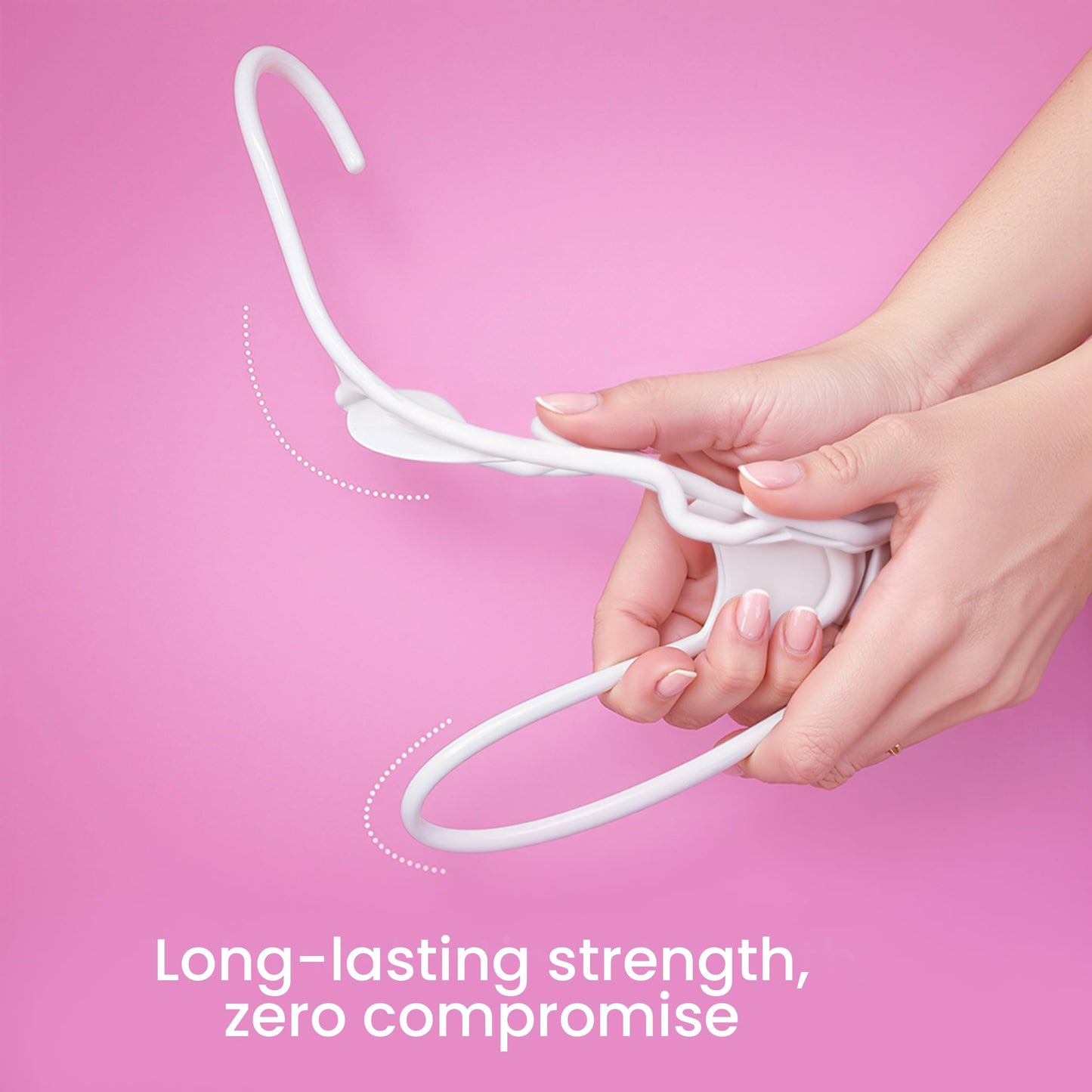 Utopia Home Plastic Hangers 50 Pack – Space Saving Clothes Hanger White