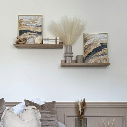 Mobili Fiver, Set of 2 Rachele Shelves, 31.49 in, Oak, Made in Italy