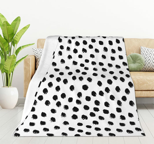 HGOD DESIGNS Polka DotsBlanket, Super Soft Brush Strokes Dots Throw Blanket 40"x50" Blanket for Bed Couch Chair Fall Winter Camping Living Room Office