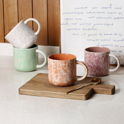 12 OZ Coffee Mugs Set of 6, Modern Coffee Mugs Set with handle for Tea/Latte/Cappuccino/Milk/Cocoa.