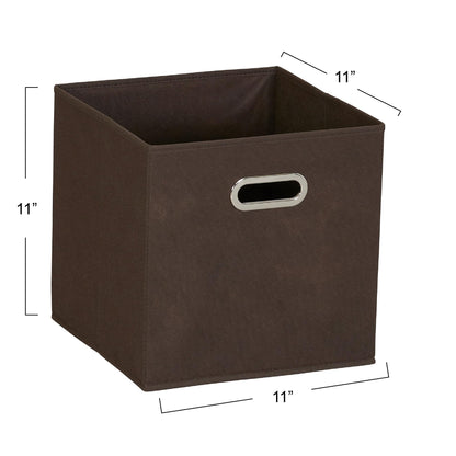 Household Essentials Fabric Storage Bins in Strong Poly‑Woven Fabric with Sturdy Chipboard Sides