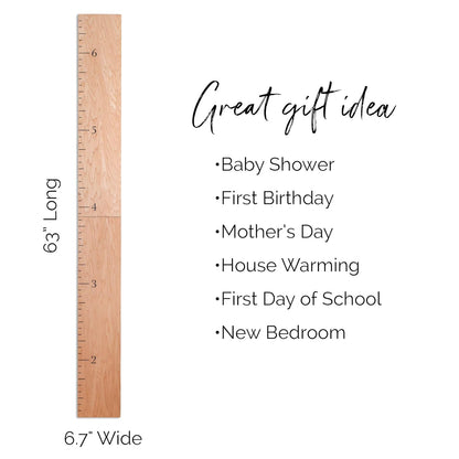 Wood Growth Chart for Wall - Growth Chart Wood Growth Chart for Kids Wooden Ruler Growth Chart Child Height Wall Chart Grow Chart for Wall Kids Wall Ruler Height Chart-Modern Natural