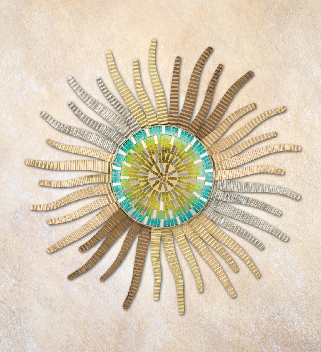 Regal Art & Gift Wavy Large Metal Sun Wall Decor - 30 Inch | Indoor Outdoor Rust-Resistant Sunburst Sculpture | Eye-Catching Metal Sun Wall Art Accent for Patio, Garden, Living Room