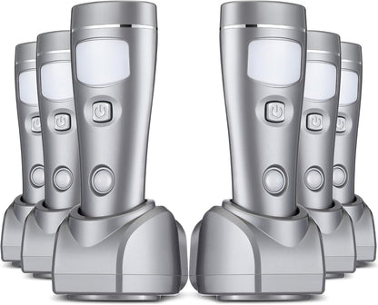 Enhon 6 Pack 4 in 1 LED Emergency Lights for Home Power Failure, Rechargeable Plug in Flashlight Motion Sensor Night Light, Automatic Turn On Power Outage Light for Home Hurricane Supplies