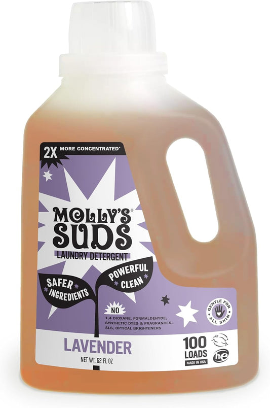 Molly's Suds Liquid Laundry Detergent | Clean Laundry Detergent Soap for Sensitive Skin | 2x