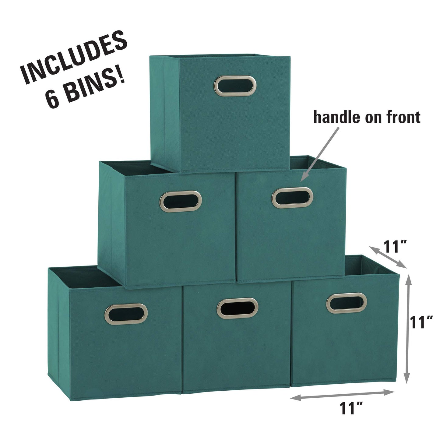 Household Essentials Fabric Storage Bins in Strong Poly‑Woven Fabric, Sturdy Chipboard Sides