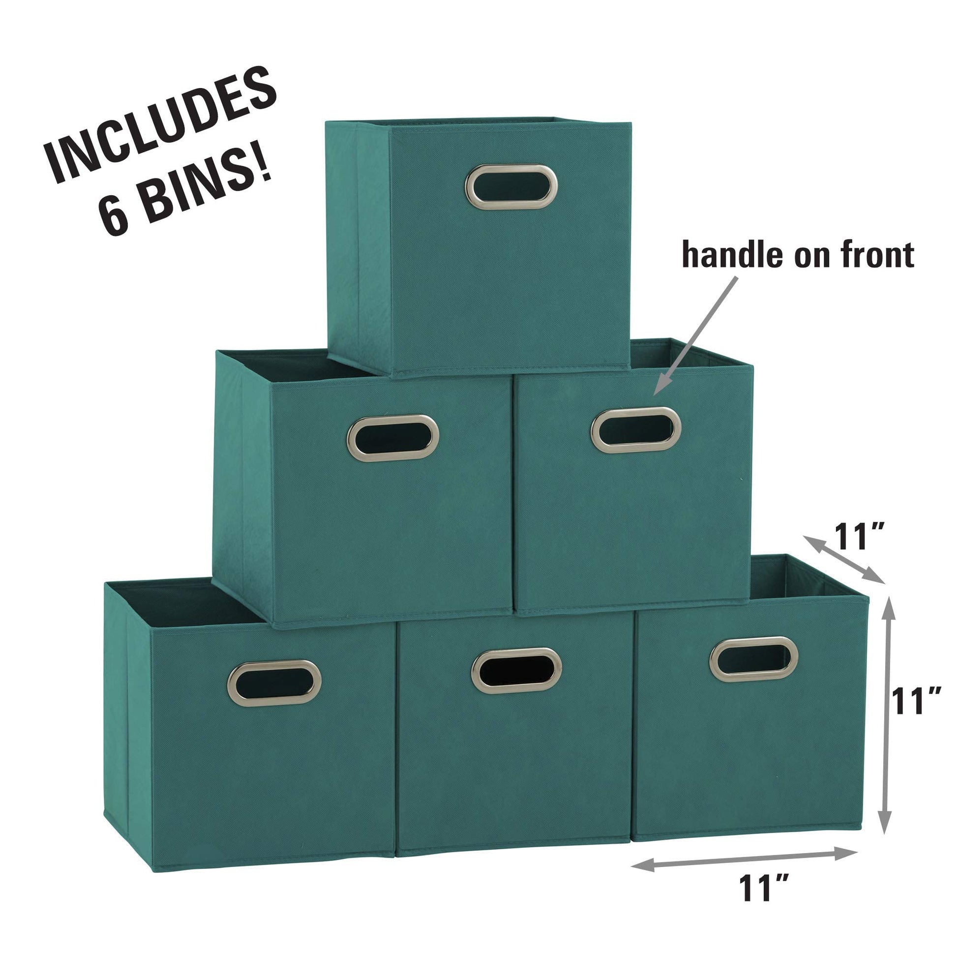 Household Essentials Fabric Storage Bins in Strong Poly‑Woven Fabric, Sturdy Chipboard Sides