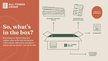 All Things Cedar GA87-B Garden Arbor with Bench | Outdoor Wooden Bench | Garden Bench Seat | Untreated Cedar, Western Red Cedar Craftsmanship | Wood Bench Outdoor 60x25x86