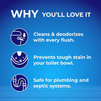 Toilet Gel Stamp - 8 Packs Toilet Bowl Cleaner Gel with Automatic Click, Freshener for Toilet Maintenance, 3.4oz, 6 Month Supply (Lemon)