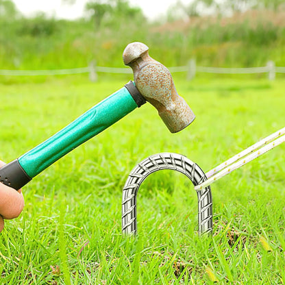 Rebar-Stakes-12-Inch, Ground Stakes Heavy Duty U-Hook Galvanized Anti-Rust Ground Anchors for Camping Tent Trampoline Accessories Dog Fence Chicken Coop Deer Fence 10pcs