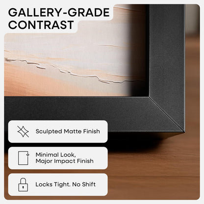 Homeforia 20x24 Picture Frame Black, High End Metal 20x24 Frame Matted to 16x20 Print, 20 x 24 Black Poster Frames with Mat 16 by 20 inch Photo, 24x20 Hanging Frame, Tempered Glass, Wall Kit, Set of 1