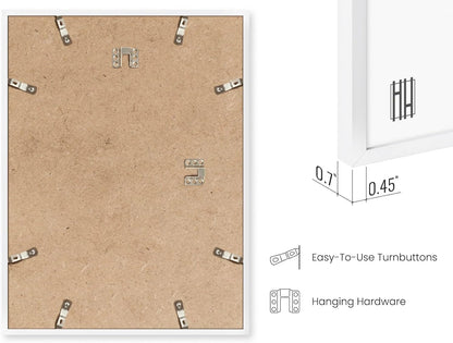 Haus and Hues 16x24 White Oak Wood Picture Frames Set of 25 - Premium Bulk Picture Frames 16x24 Bundle - Elegant Gallery Wall Frame Set for Posters, Art Display - Ideal for Wall Decor in Home & Office